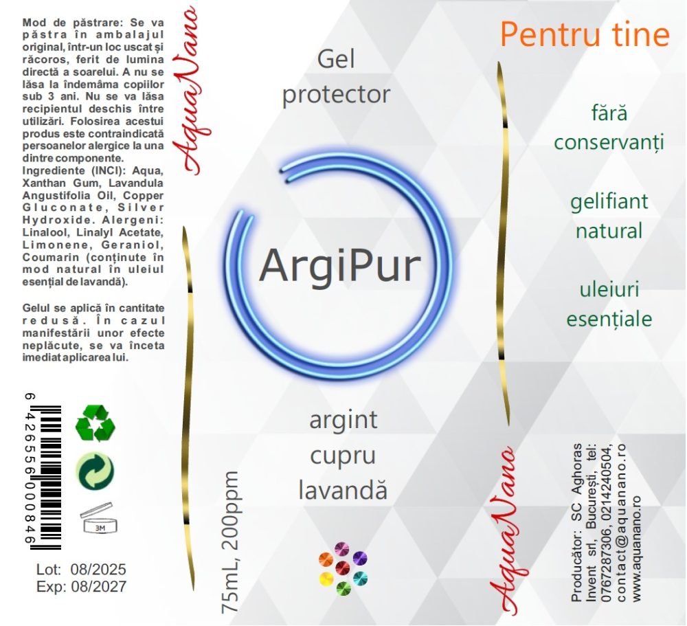 ArgiPur, gel protector cu argint și cupru, 200ppm, 75ml - imagine 2
