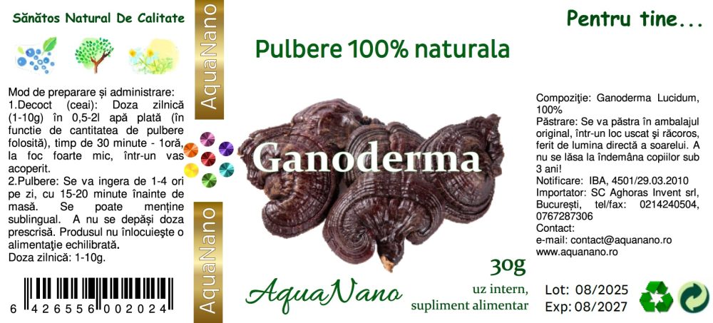 Ganoderma Lucidum, macinată - imagine 3