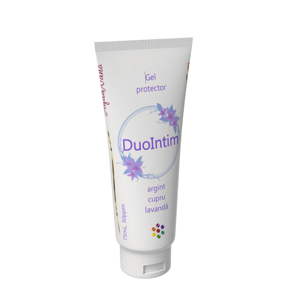 DuoIntim, gel protector cu argint și cupru, 70ppm, 75ml.