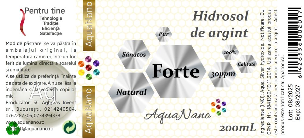 Hidrosol de argint, Forte, 30ppm - imagine 6
