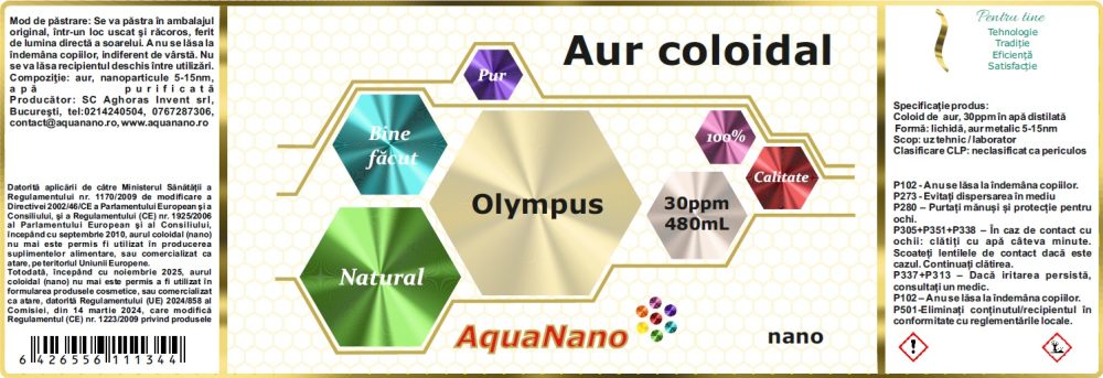 AquaNano-Olympus, aur coloidal 30ppm - imagine 2