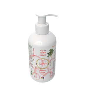 Coral, săpun lichid natural, 7,5% surplus de uleiuri nesaponificate, 500ml