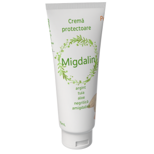 Migdalin, cremă cu amigdalină și argint, 75 ml.