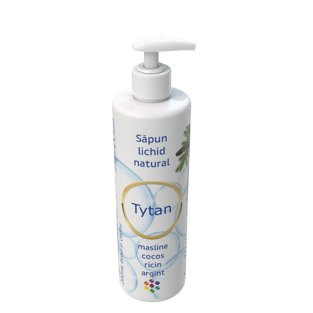 Tytan, săpun lichid natural cu argint, 200ml - imagine 2