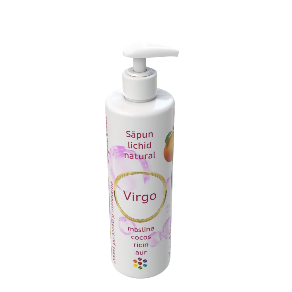 Virgo, săpun lichid natural cu aur, 200ml. - imagine 6