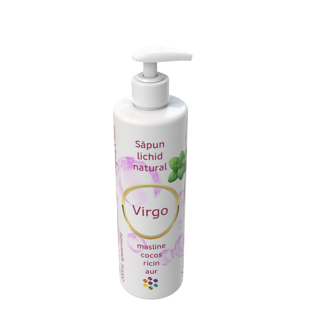 Virgo, săpun lichid natural cu aur, 200ml. - imagine 8