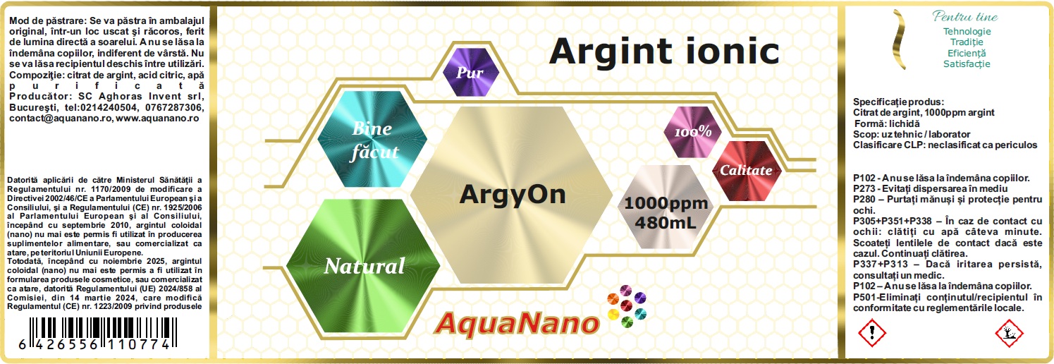Argyon, Argint ionic organic, 1000ppm - imagine 2