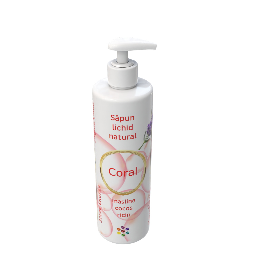 Coral, săpun lichid natural, 7,5% surplus de uleiuri nesaponificate, 200ml - imagine 5