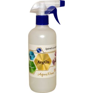 AquaNano ArgO2, soluţie pentru igienizarea suprafețelor, cu argint ionic şi oxigen activ, 400ml