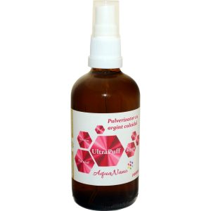 AquaNano-UltraPuff, atomizor cu argint coloidal, 80ppm, tip spray sau nazal 100ml