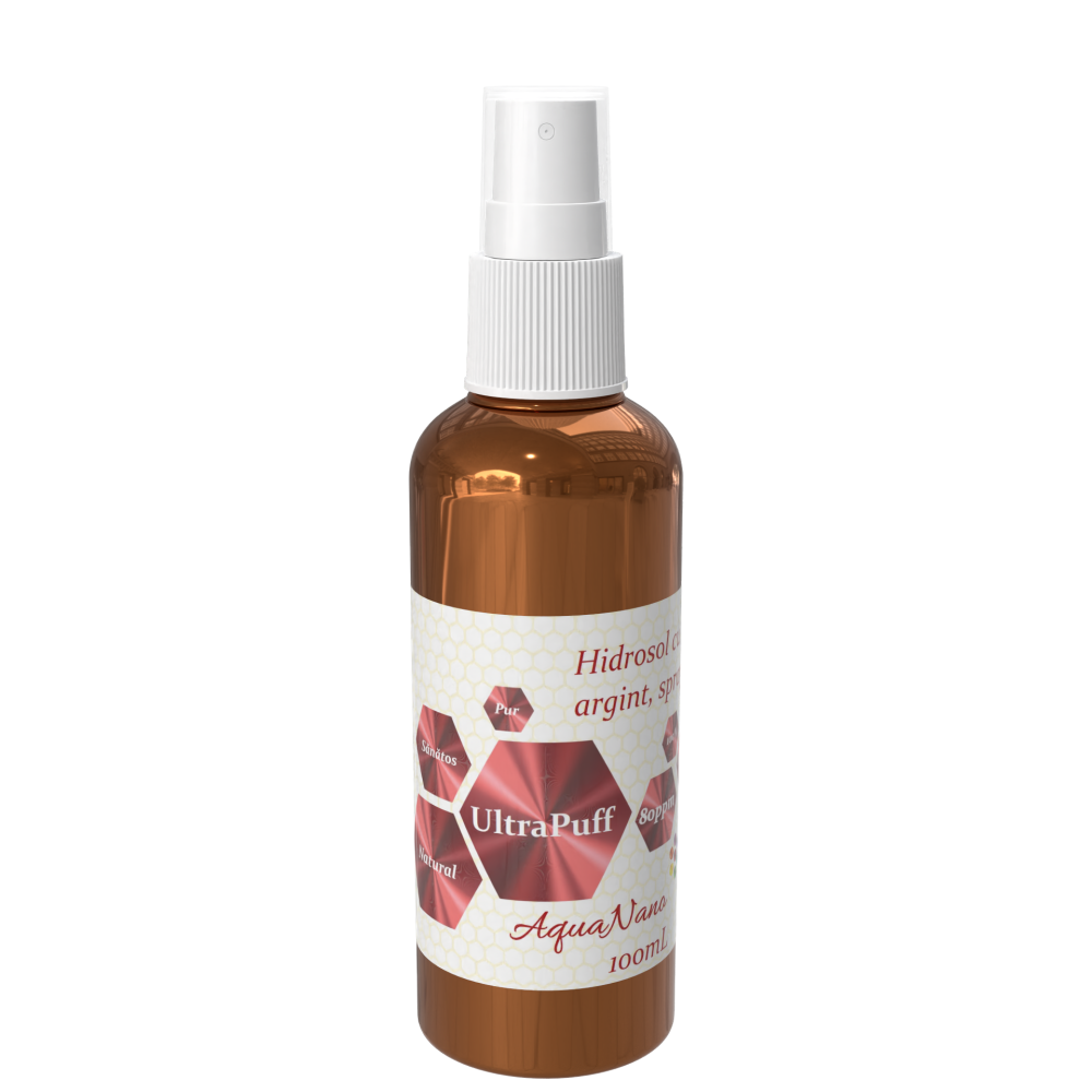 AquaNano-UltraPuff, atomizor cu argint coloidal, 80ppm, tip spray sau nazal 100ml