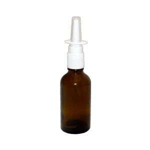 Flacon pulverizator nazal, sticlă brună, 50mL