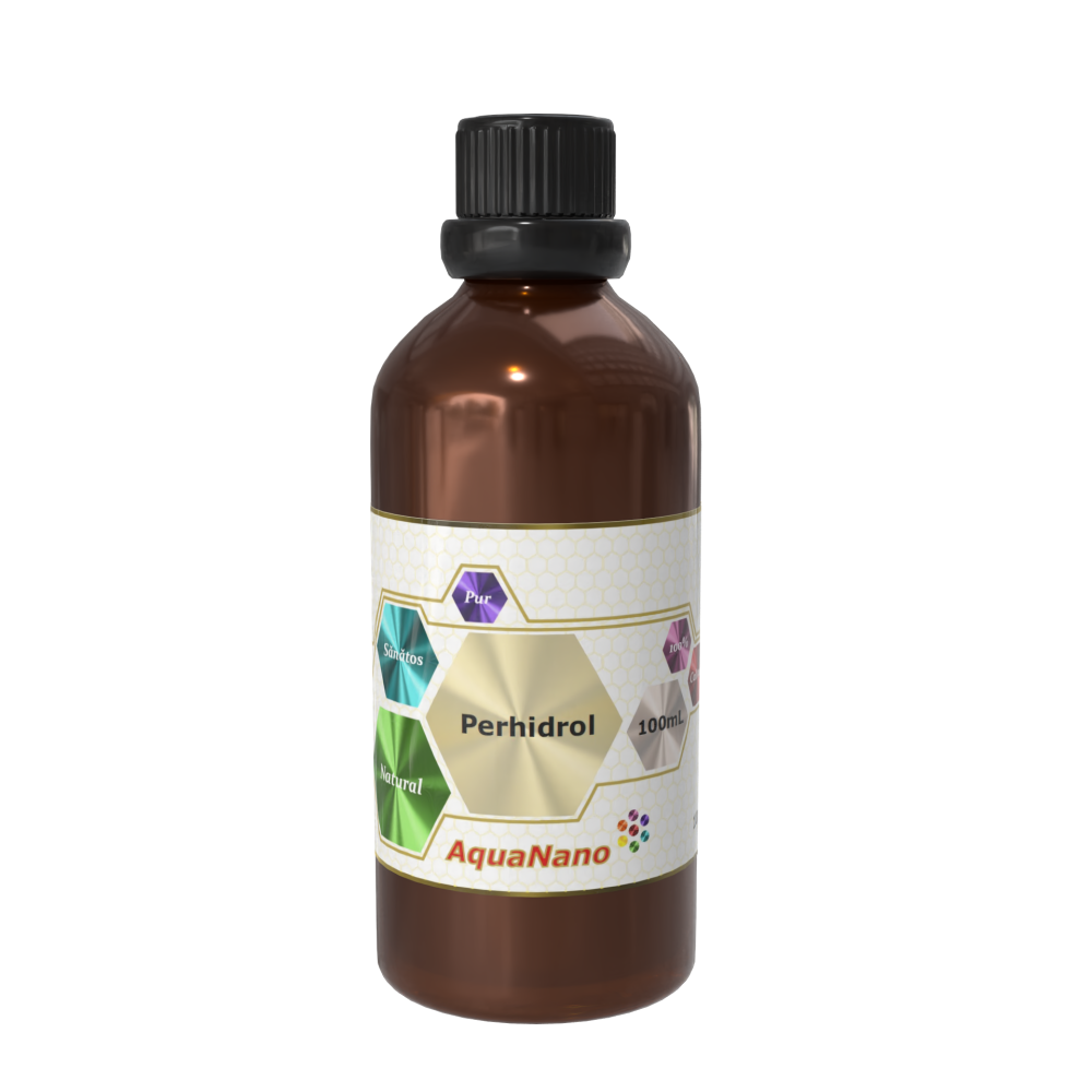 Perhidrol, 10%, flacon de sticla cu picurator, 100mL