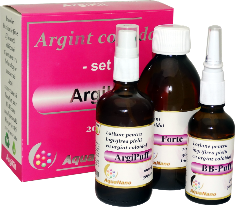 ArgiKit, argint coloidal 30ppm, set