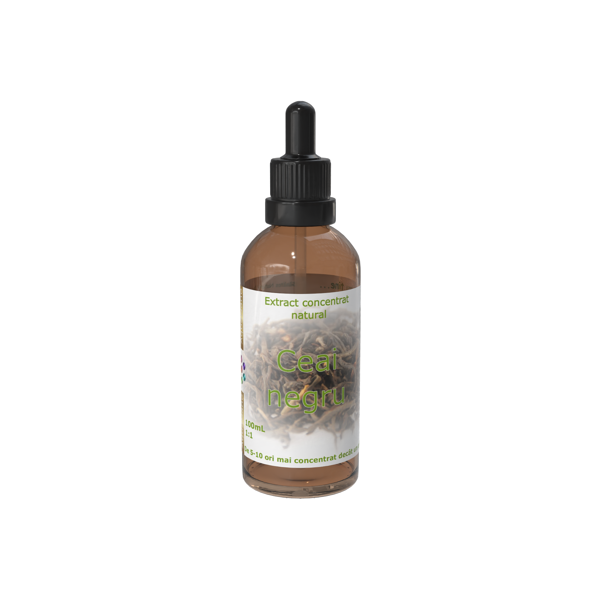 Extract concentrat de ceai negru, în glicerină, 1:1, 100mL