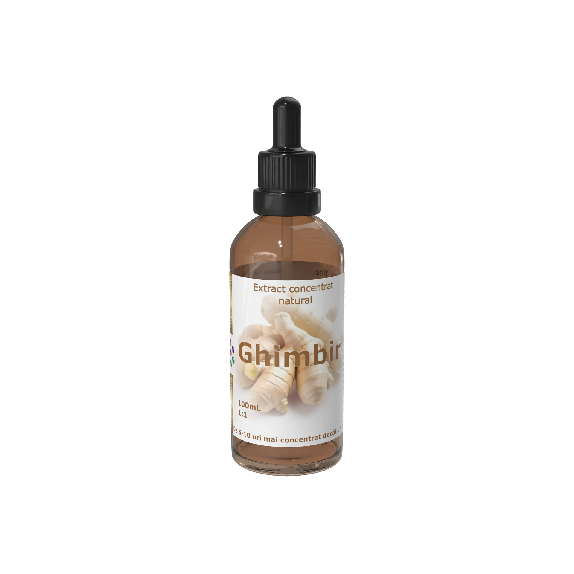 Extract concentrat de ghimbir în glicerină, 1:1, 100mL