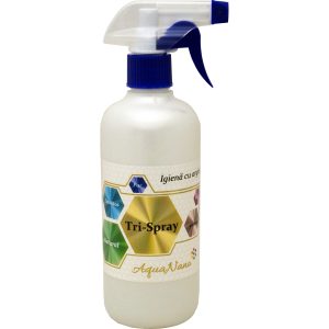 AquaNano Tri-Spray, pulverizator cu argint, cupru și aur coloidal, 50ppm, 500ml