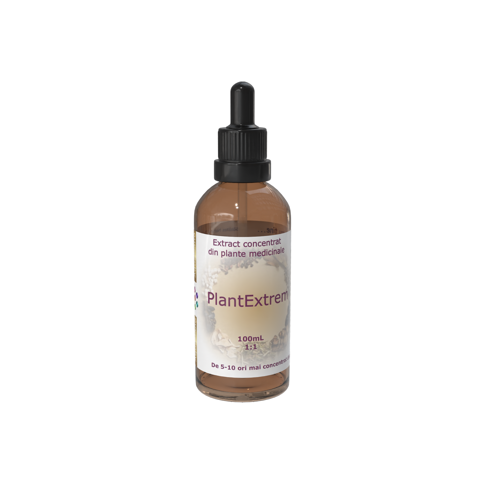 PlantExtrem, extract concentrat glicerinic, din plante medicinale și aromatice, 1:1, 100ml