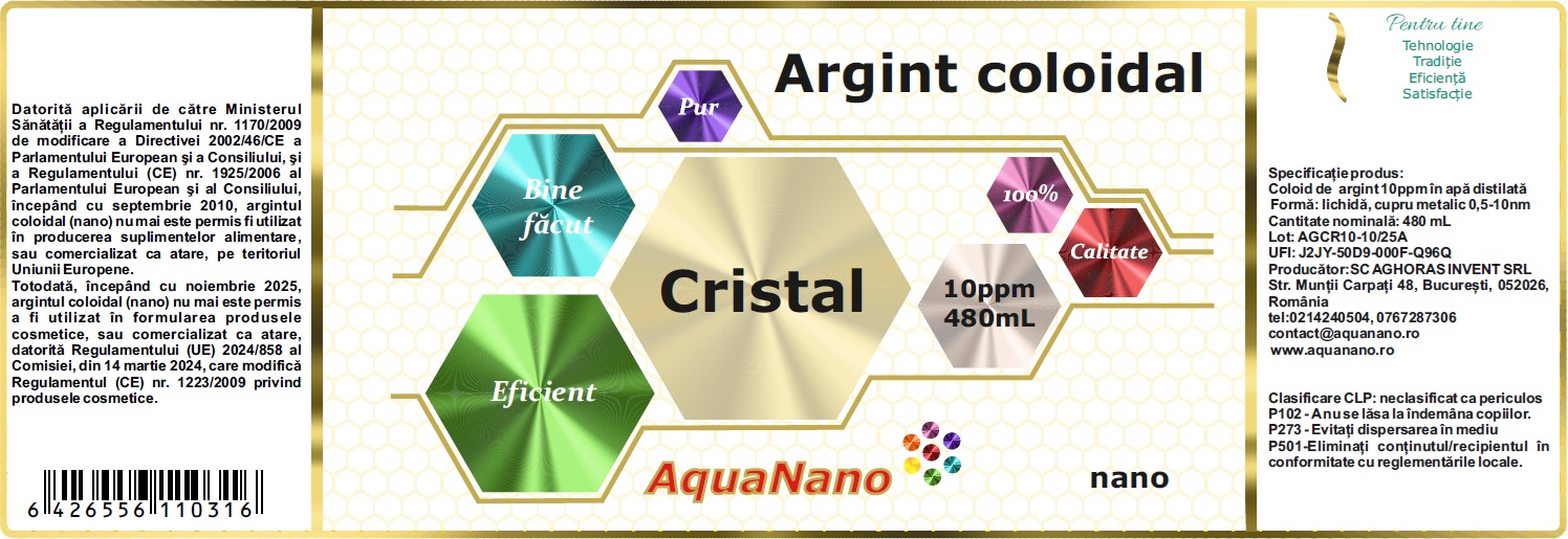 AquaNano-Cristal, argint coloidal 10ppm - imagine 2