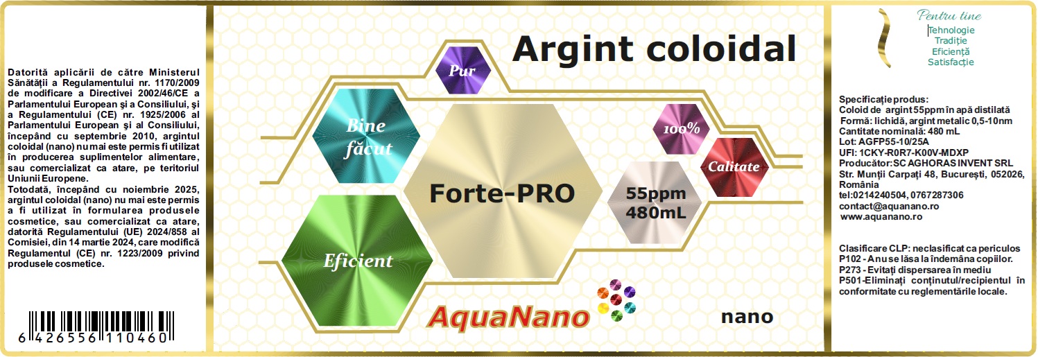 AquaNano Forte Pro, argint coloidal 55ppm - imagine 2
