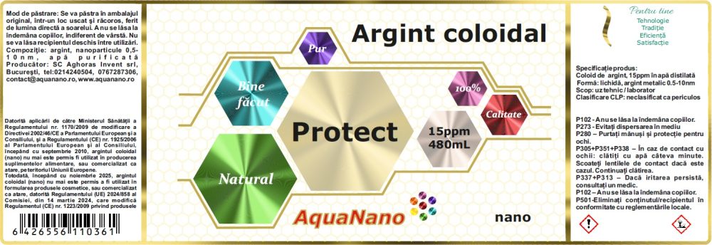 AquaNano-Protect, argint coloidal 15ppm - imagine 2