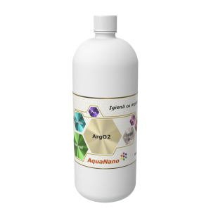 AquaNano ArgO2, soluţie pentru igienizarea suprafețelor, cu argint ionic şi oxigen activ, rezerva, 1000ml