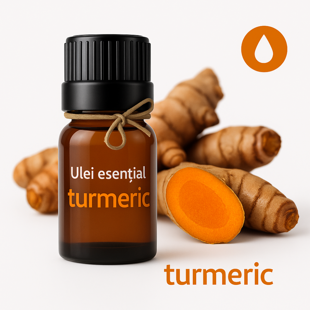 Turmeric (Curcuma longa), ulei esențial natural Floresențial, 10mL