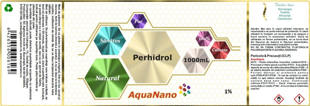 Perhidrol, 1%, flacon polietilenă - imagine 5