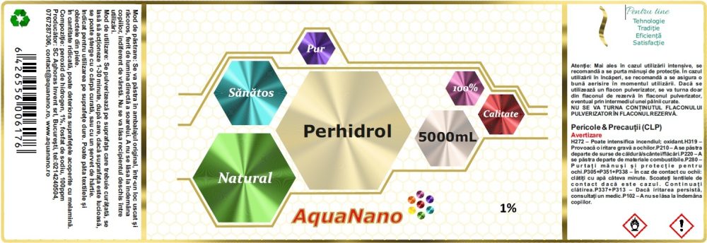 Perhidrol, 1%, flacon polietilenă - imagine 6