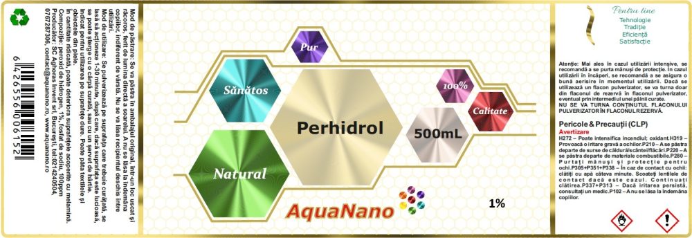 Perhidrol, 1%, flacon polietilenă - imagine 4