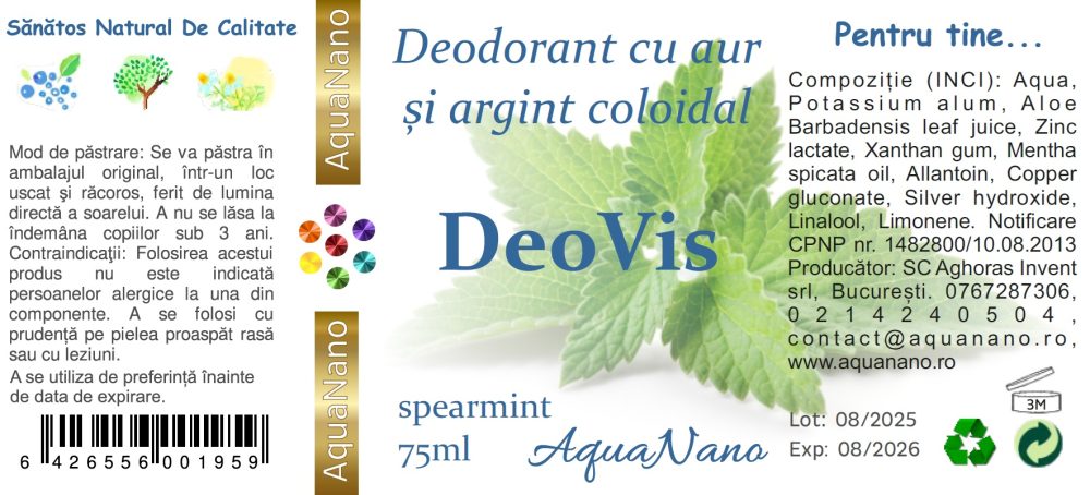 DeoVis, deodorant roll on, cu ioni de argint şi uleiuri esenţiale naturale, 75ml - imagine 15
