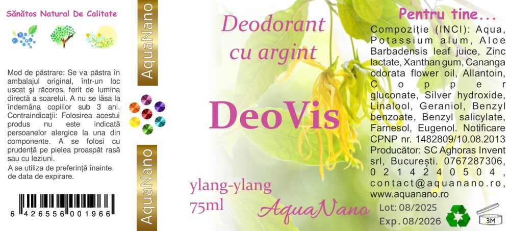 DeoVis, deodorant roll on, cu ioni de argint şi uleiuri esenţiale naturale, 75ml - imagine 9