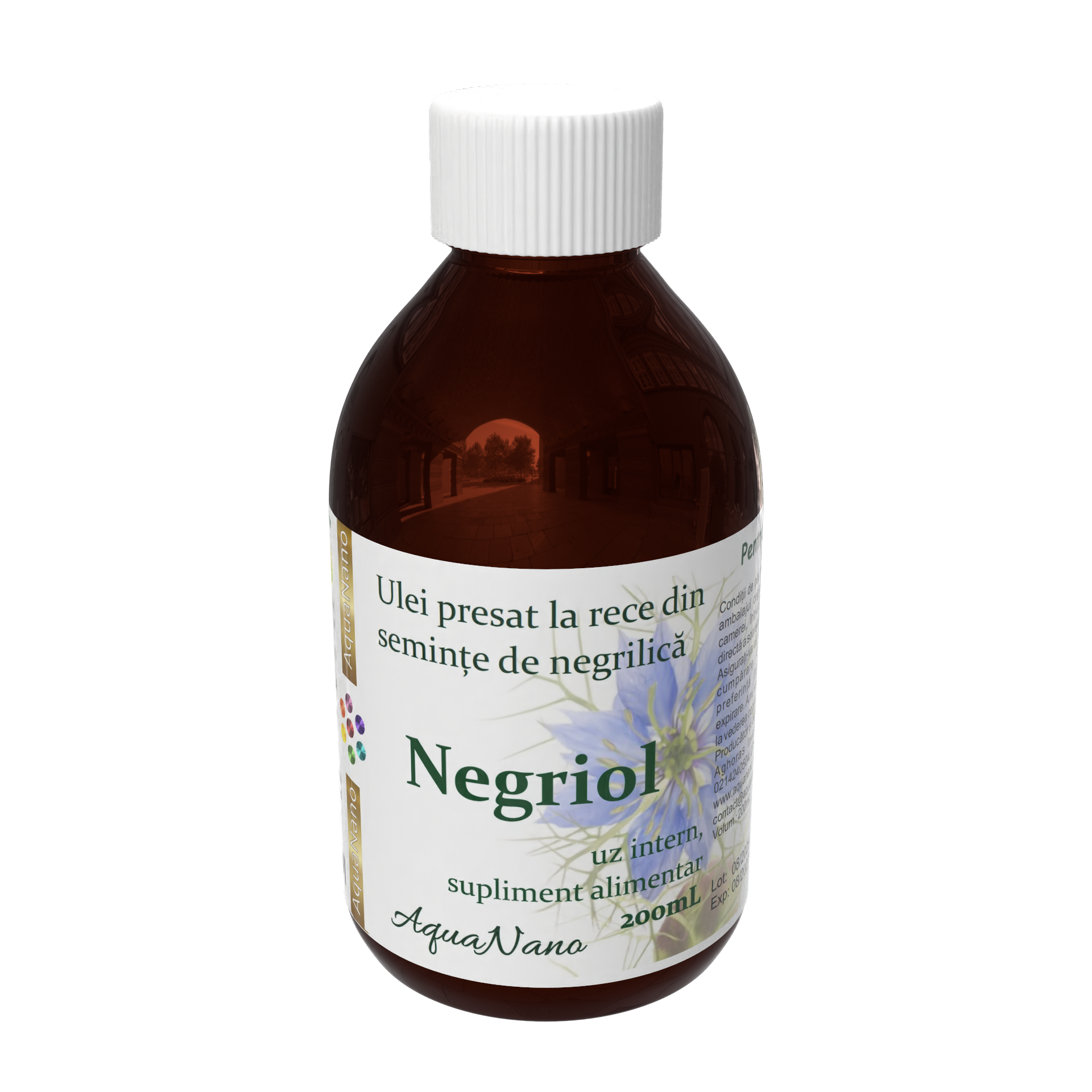 Negriol, ulei presat la rece din semințe de Nigella Sativa (negrilică, chimen negru)