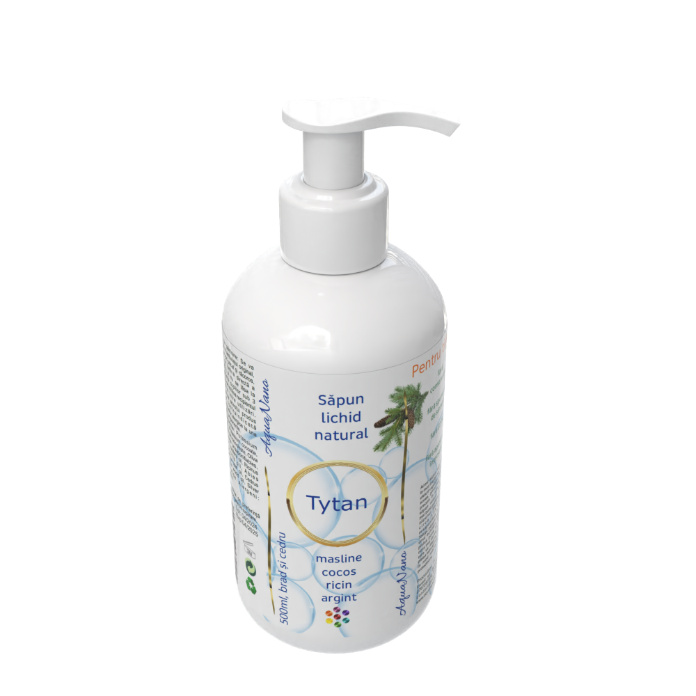 Titan, săpun lichid natural cu argint, 500ml - imagine 2