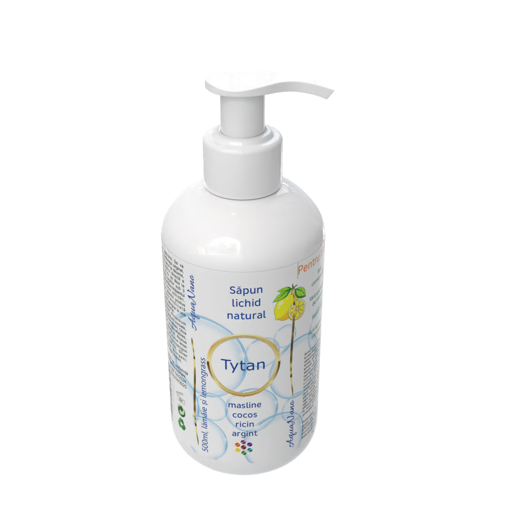 Titan, săpun lichid natural cu argint, 500ml - imagine 4