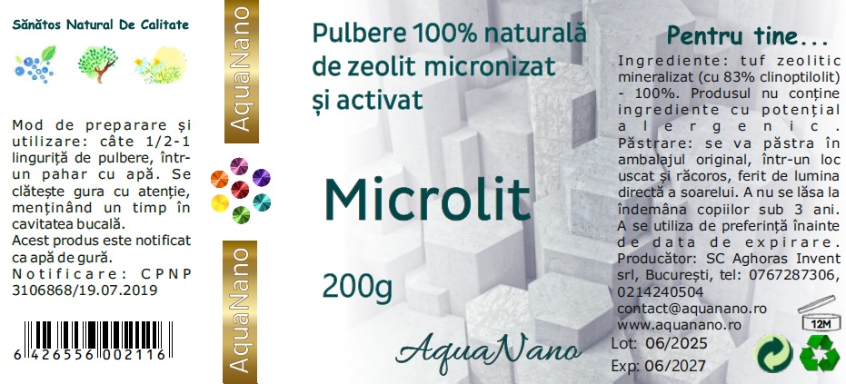Microlit, zeolit micronizat si activat - imagine 4