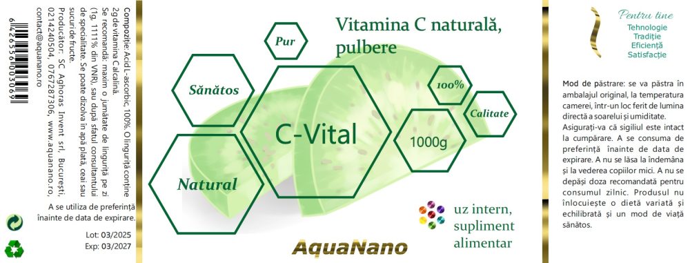 C-Vital, vitamina C pulbere - imagine 6
