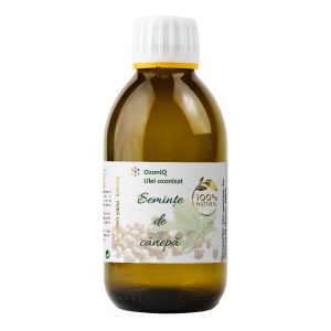 Ulei ozonizat de cânepă, OzonIQ, 100mL, flacon cu capac