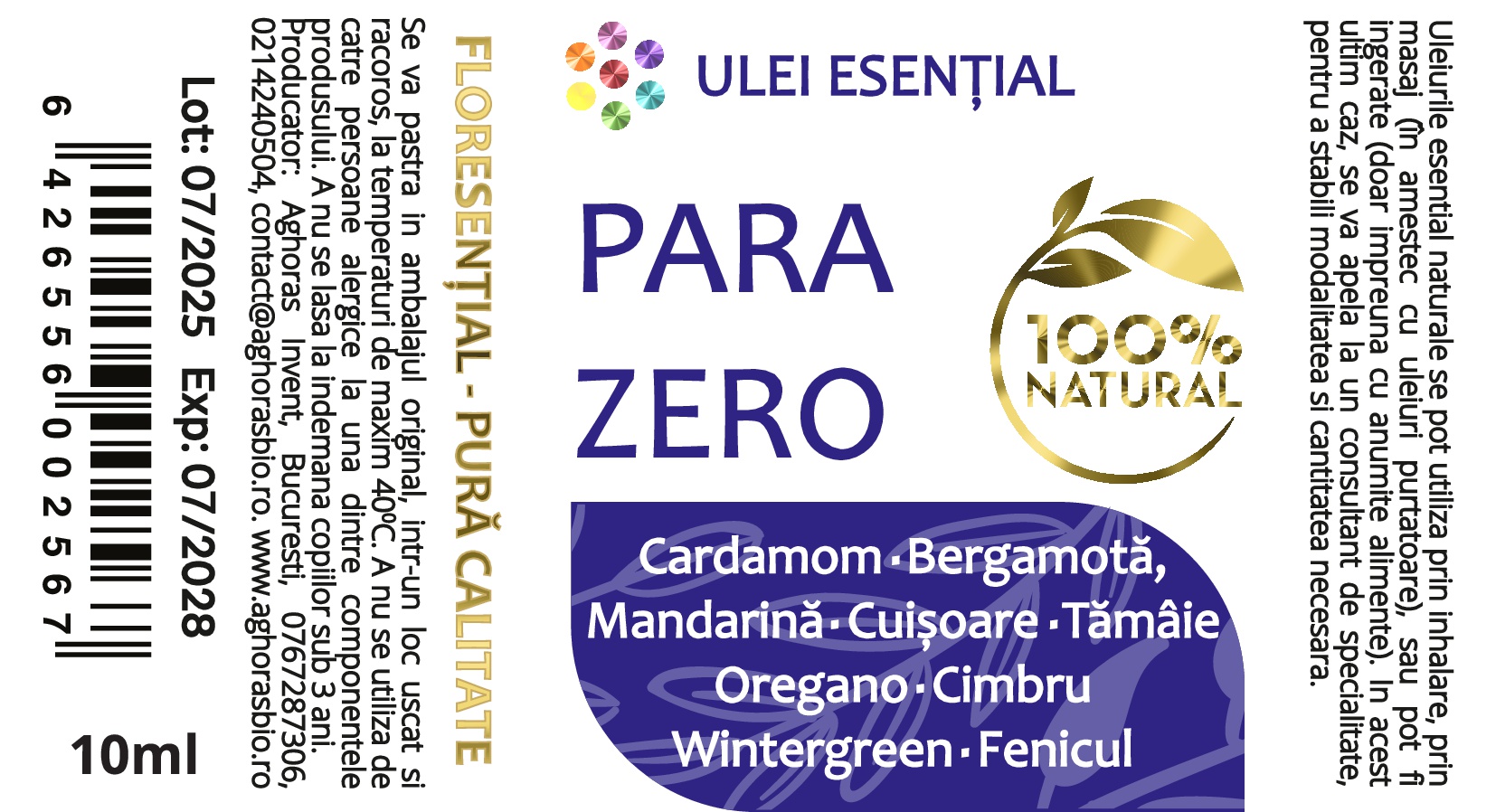 ParaZero, mix de uleiuri esențiale antiparazitar, 10ml - imagine 2