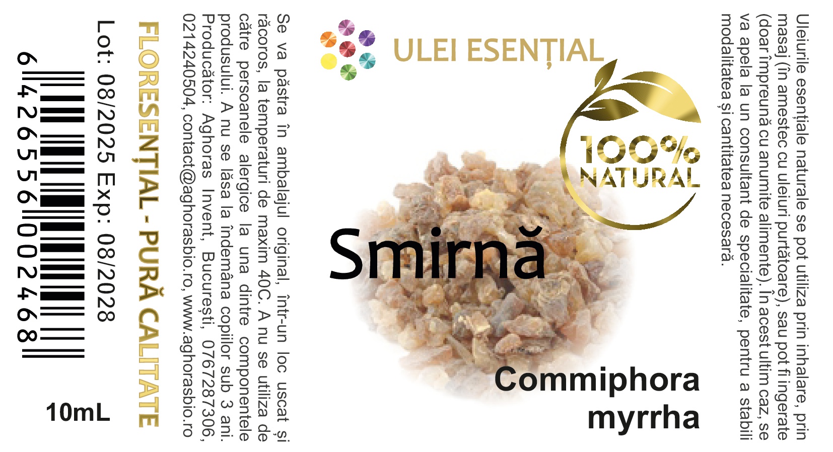 Smirnă, Commiphora myrrha, ulei esențial, 10ml - imagine 2