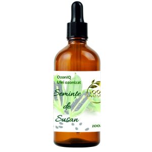 Ulei ozonizat de susan, OzonIQ, flacon 100mL cu pipetă
