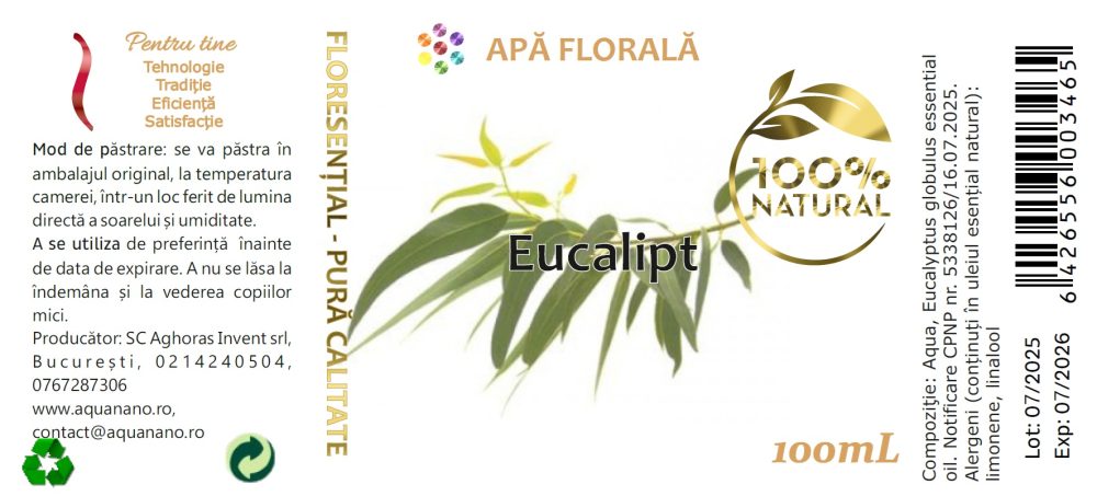 Apă florală de Eucalipt (Eucalyptus globulus) - imagine 3