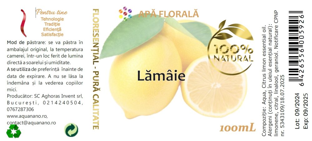 Apă florală de Lămâie (Citrus limon) - imagine 3