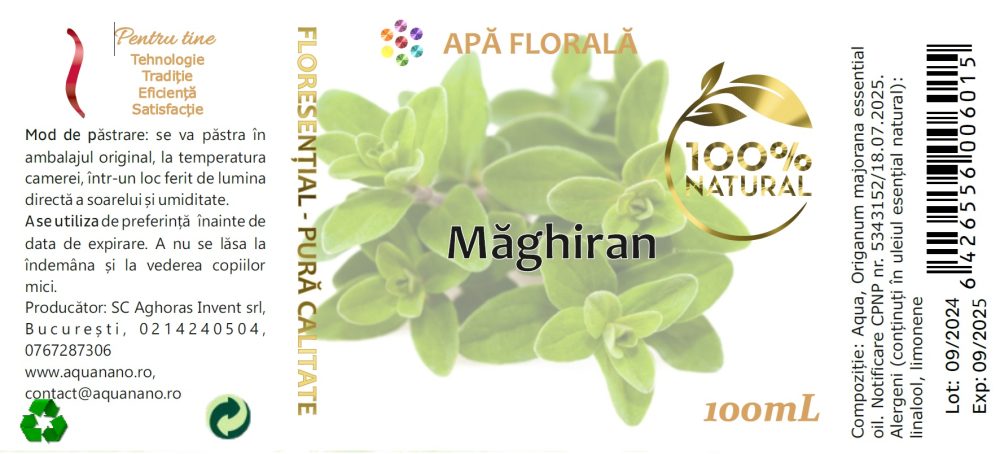 Apă florală de Măghiran (Origanum majorana) - imagine 3