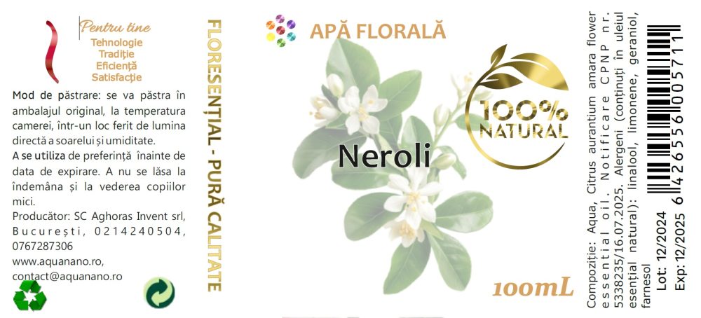 Apă florală de Neroli (Citrus aurantium amara) - imagine 3