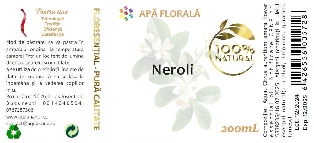 Apă florală de Neroli (Citrus aurantium amara) - imagine 2