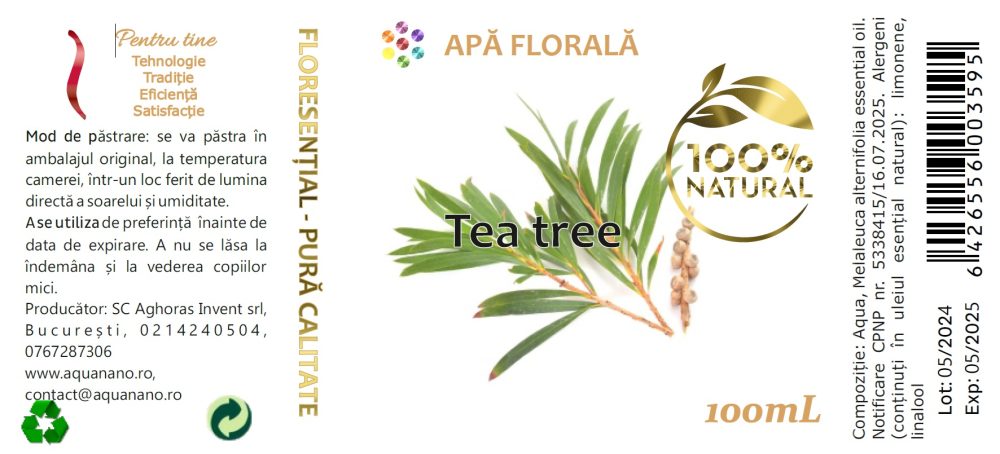Apă florală de Tea Tree (Melaleuca alternifolia) - imagine 3