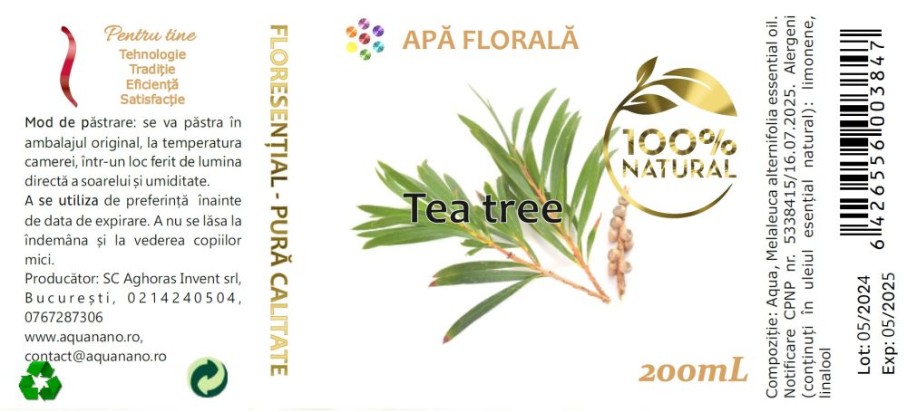 Apă florală de Tea Tree (Melaleuca alternifolia) - imagine 2