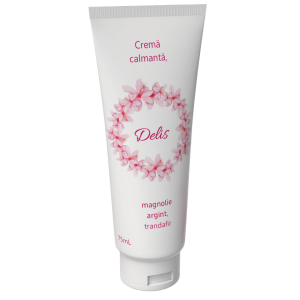 Delis, cremă nutritivă calmantă, cu extract de magnolie, aur și argint, 75ml