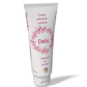 Delis, cremă nutritivă calmantă, cu extract de magnolie, aur și argint, 75ml